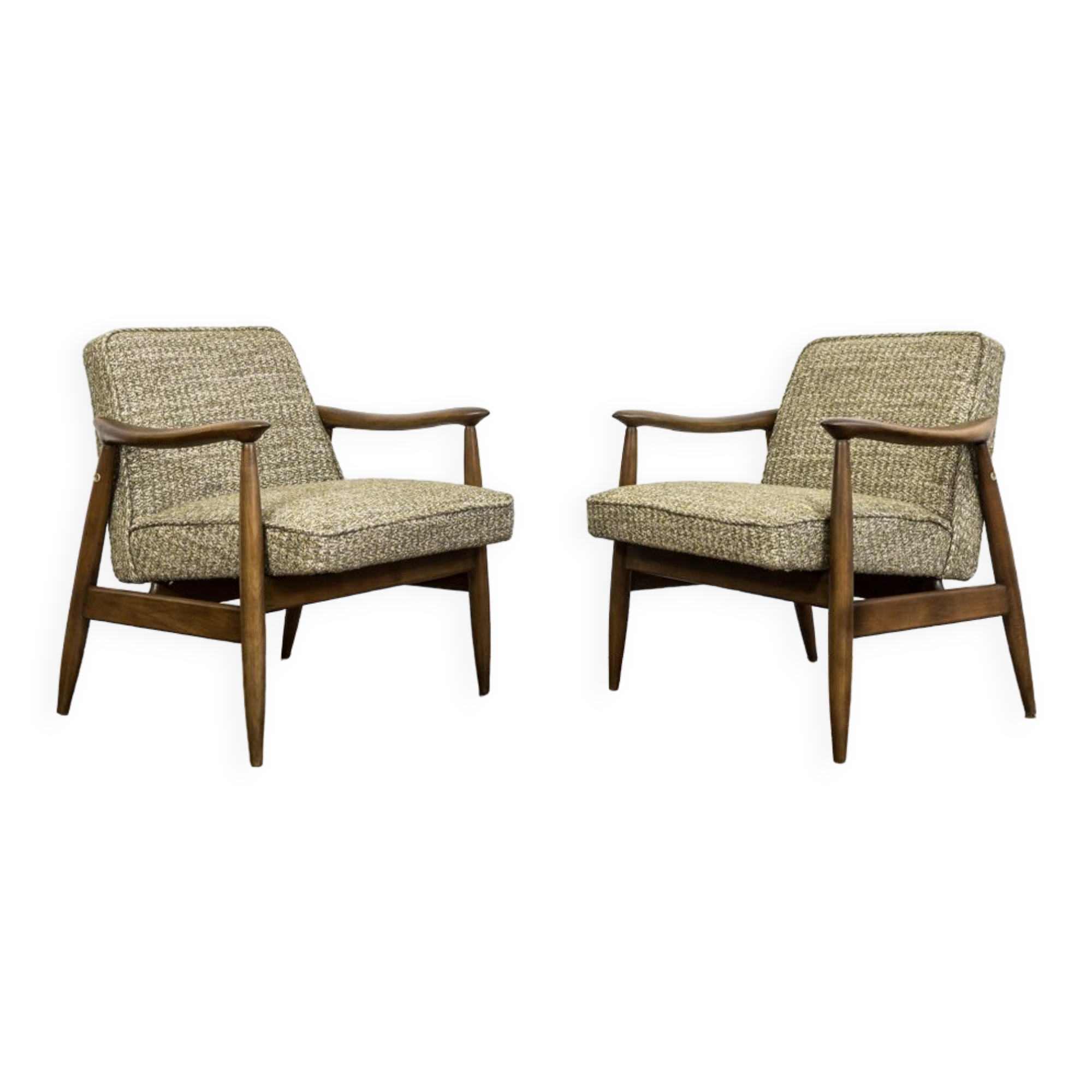 Pair of Mid-Century Modern GFM 87 Armchairs by Juliusz Kędziorek, 1960s