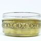 Art Deco sugar bowl, silver-plated brass, glass, Poland, 1930s