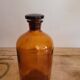 Amber glass apothecary bottle