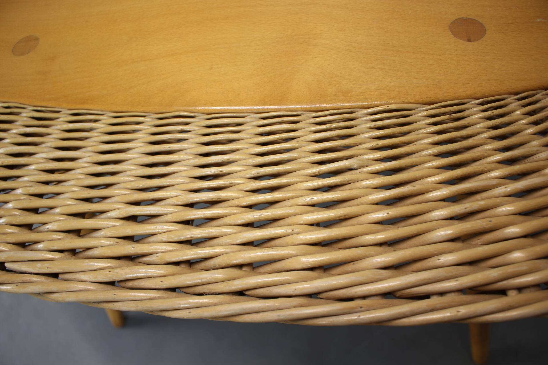 Ensemble de sièges en rotin de style mid-century par uluv, tchécoslovaquie, années 1960.
