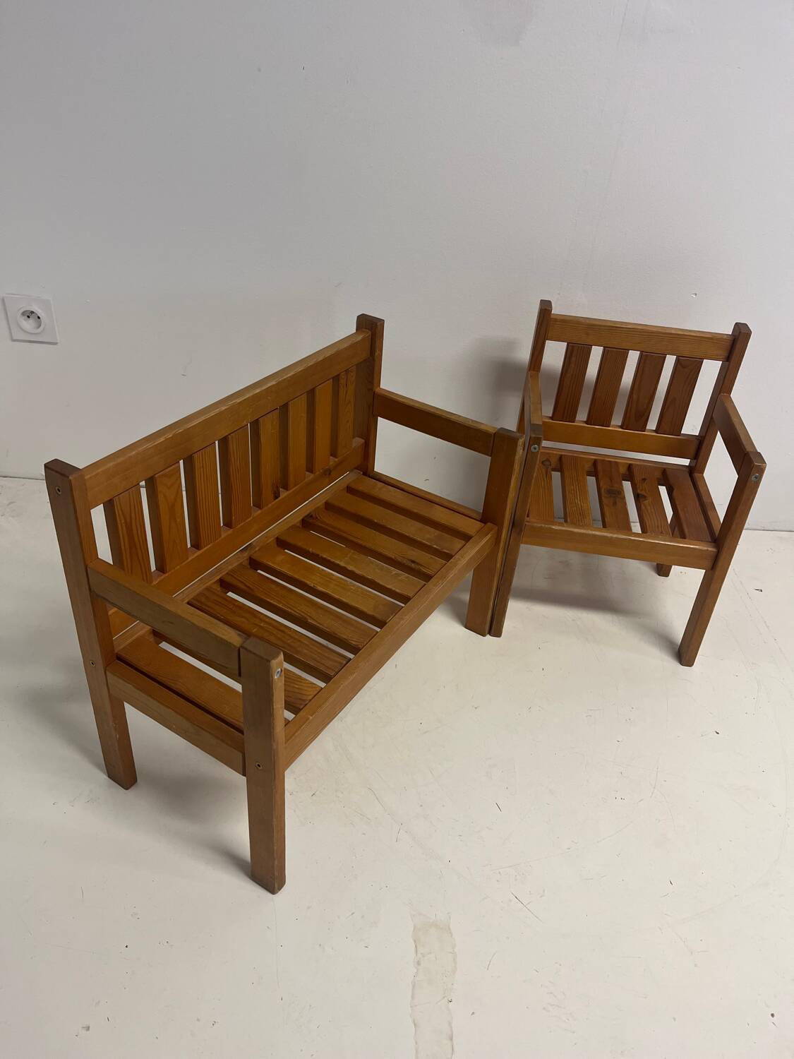 Children's bench and chair