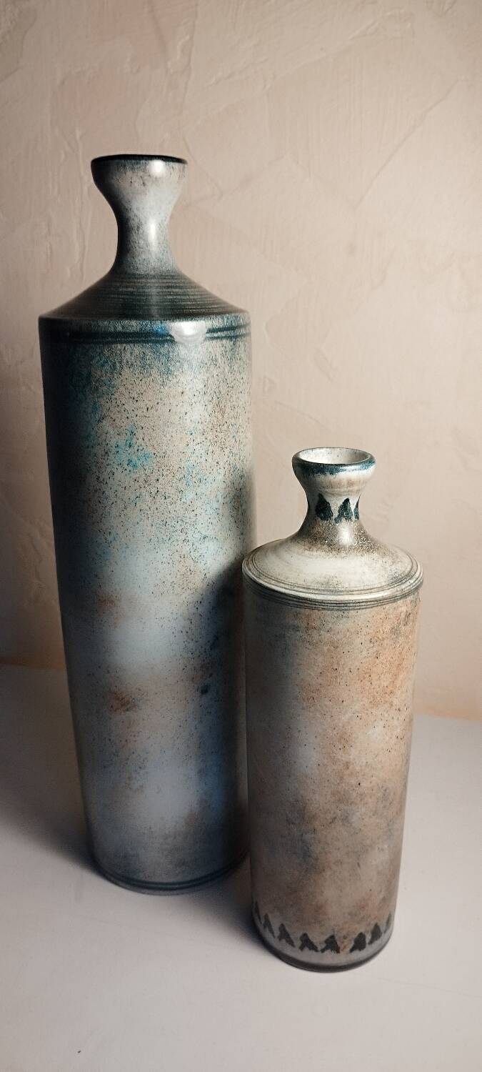 Duo de vases bouteilles en céramique Atelier Roy Montgolfier