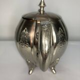 Vintage silver metal teapot from the 1930s