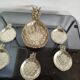Vintage metal pineapple aperitif set – 1 large + 5 bowls