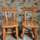 Pair of Canadian brutalist pine chairs – Rustic design from the 70s