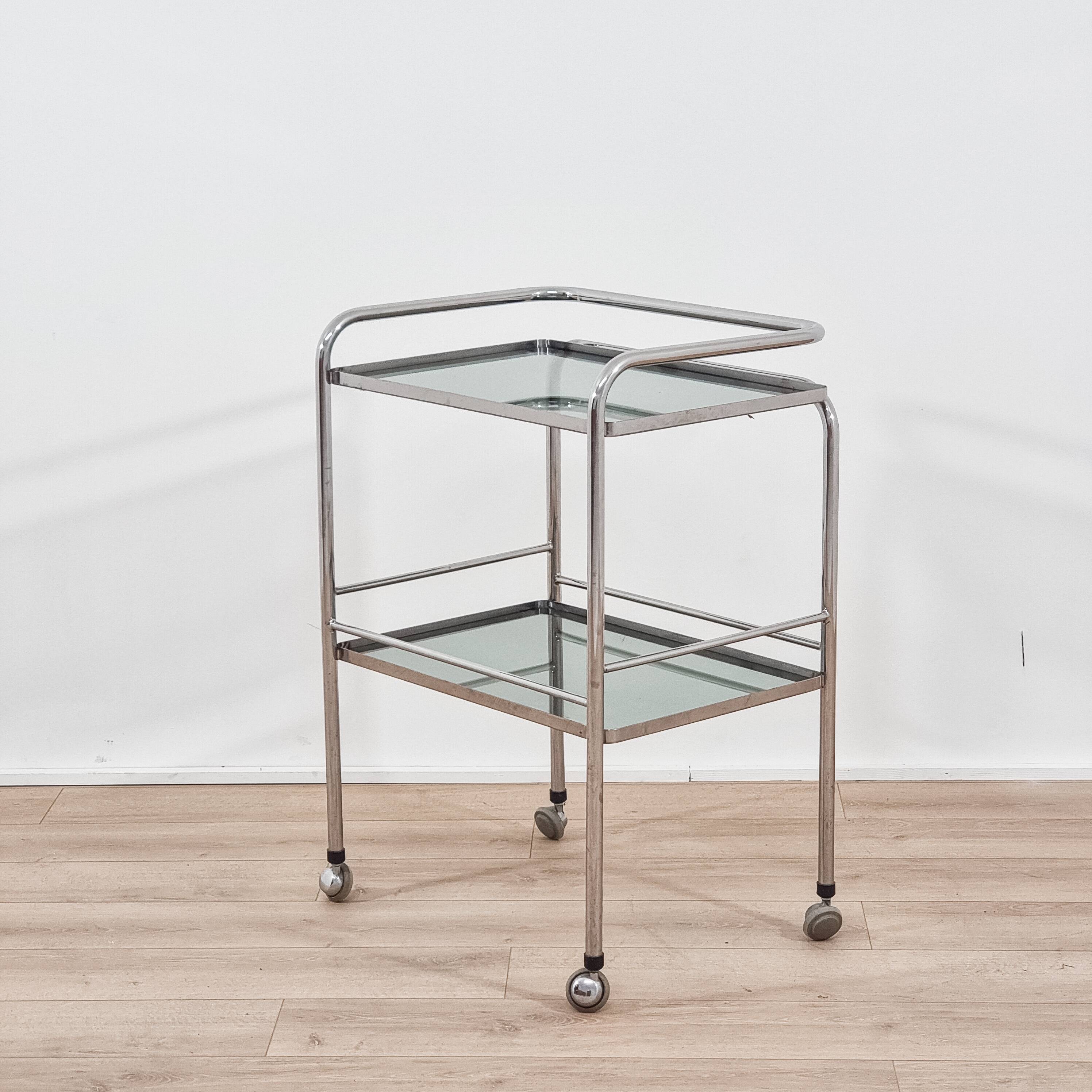 1970s Modernist Chrome Bar Cabinet