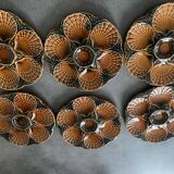 Sarreguemines majolica oyster plates