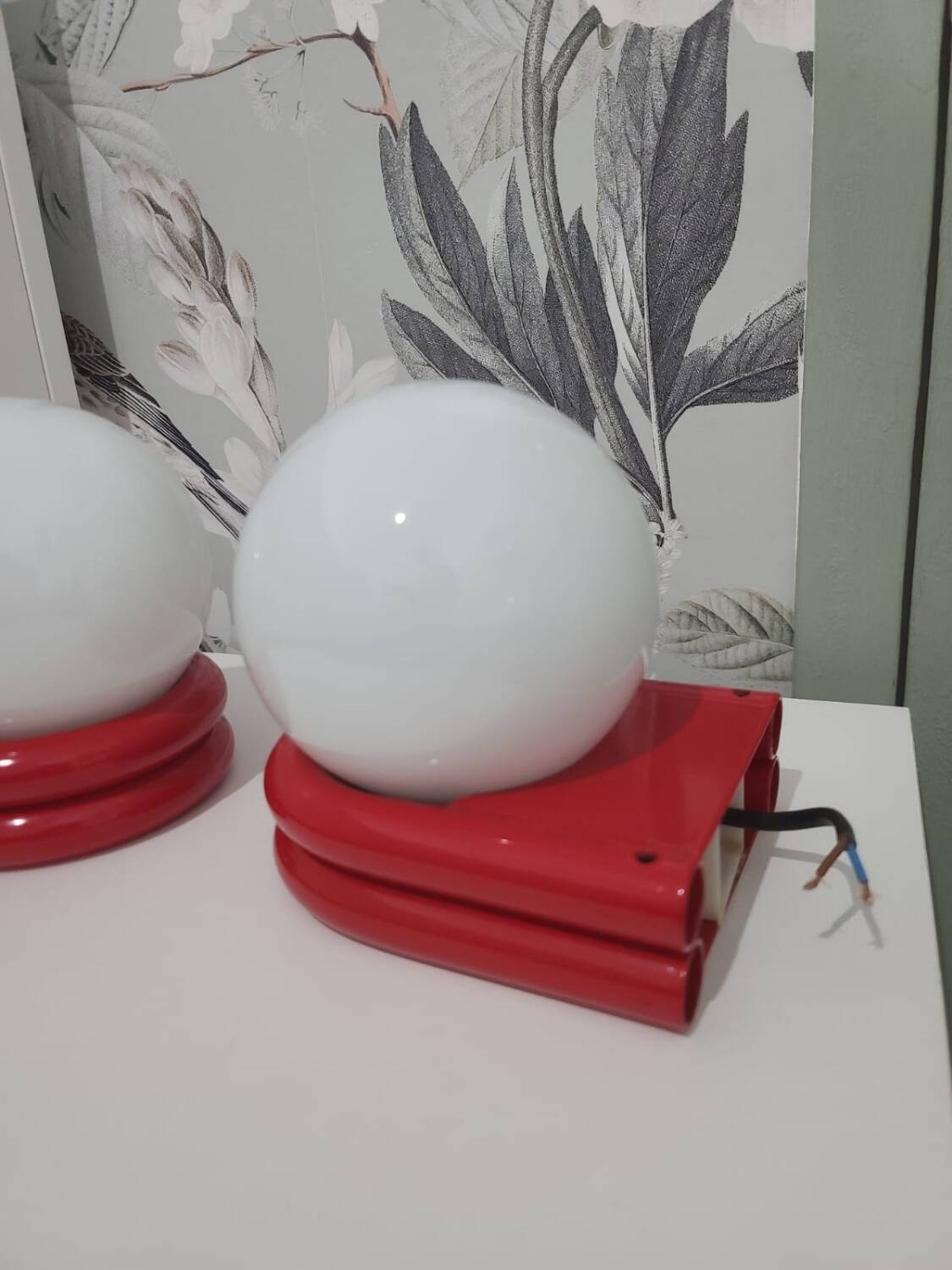 Pair of space age wall lights