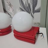 Pair of space age wall lights