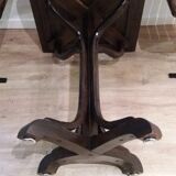 Lot of two wooden subway chairs with table