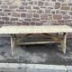 Large country farm table 240 cm in raw natural wood brewery fir