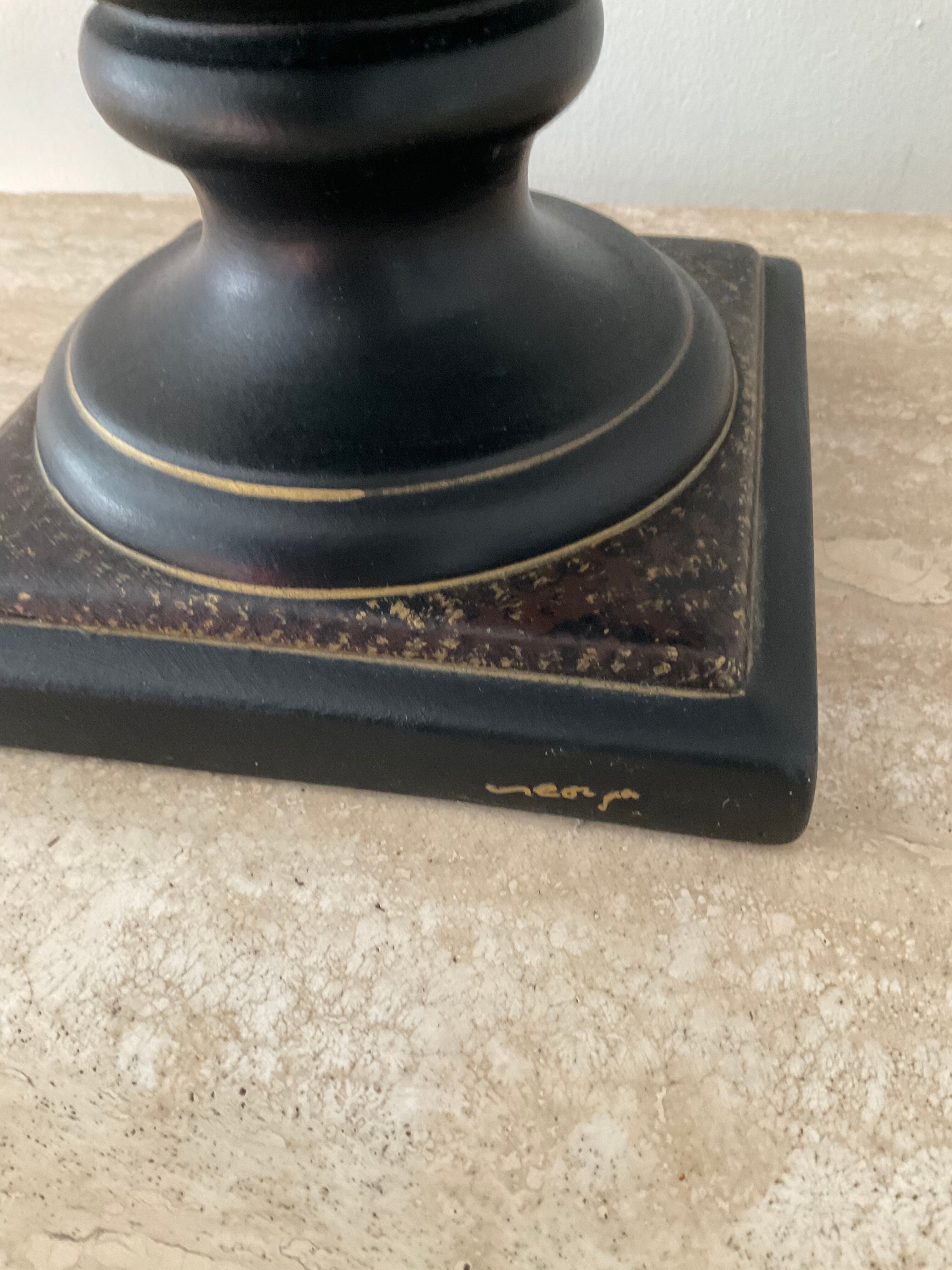 Georgia Jacob gold leaf lamp from the 70s and 80s signed