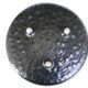 Round Accolay plate in black ceramic, 1960s centrepiece.