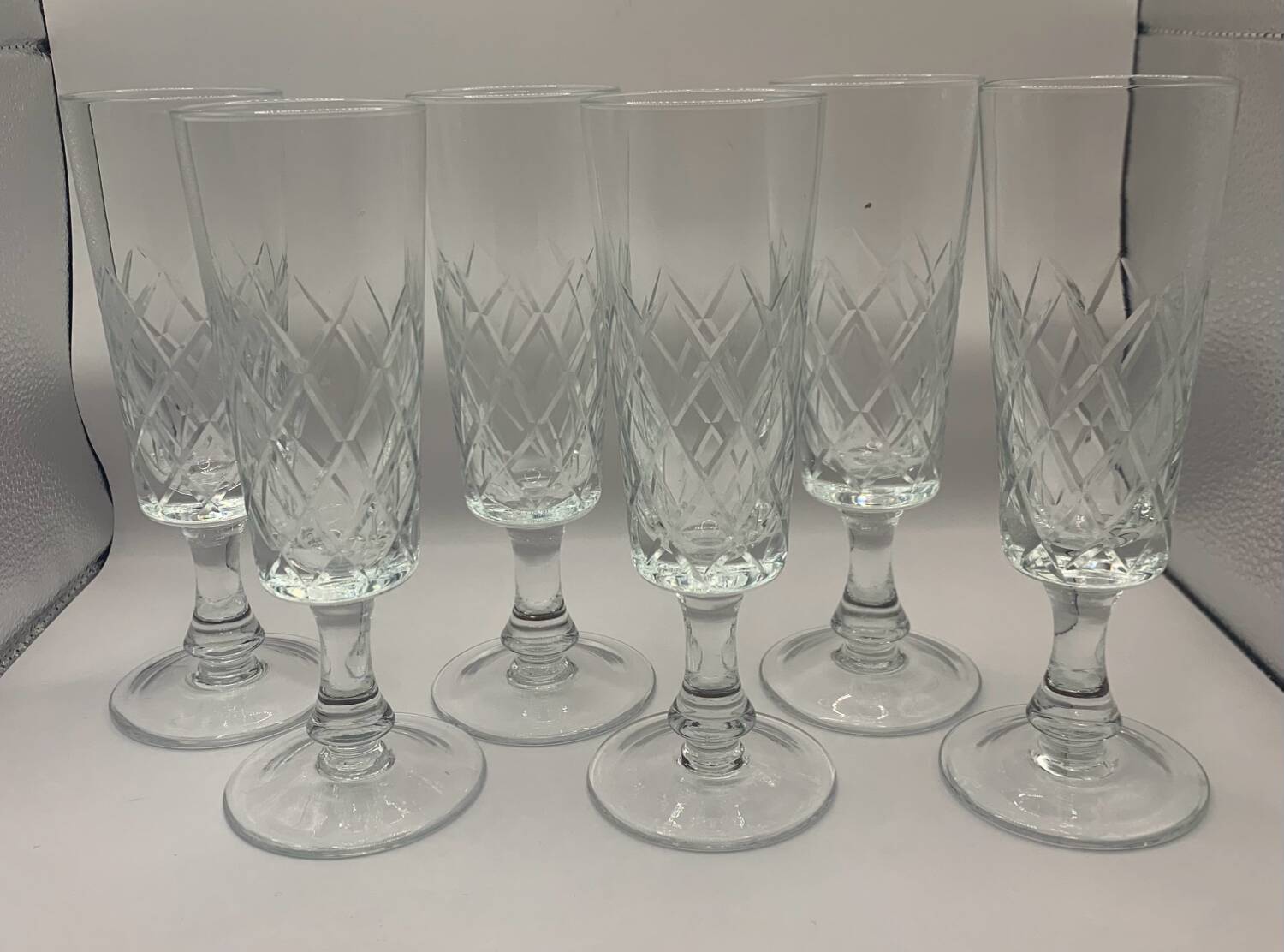Vintage champagne flutes