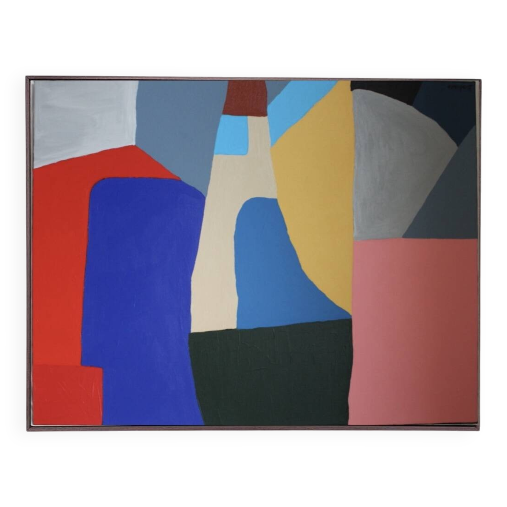 Colorful abstract art 100x80cm on stretched canvas by Bodasca