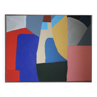 Art abstrait colorée 100x80cm sur toile tendue par Bodasca