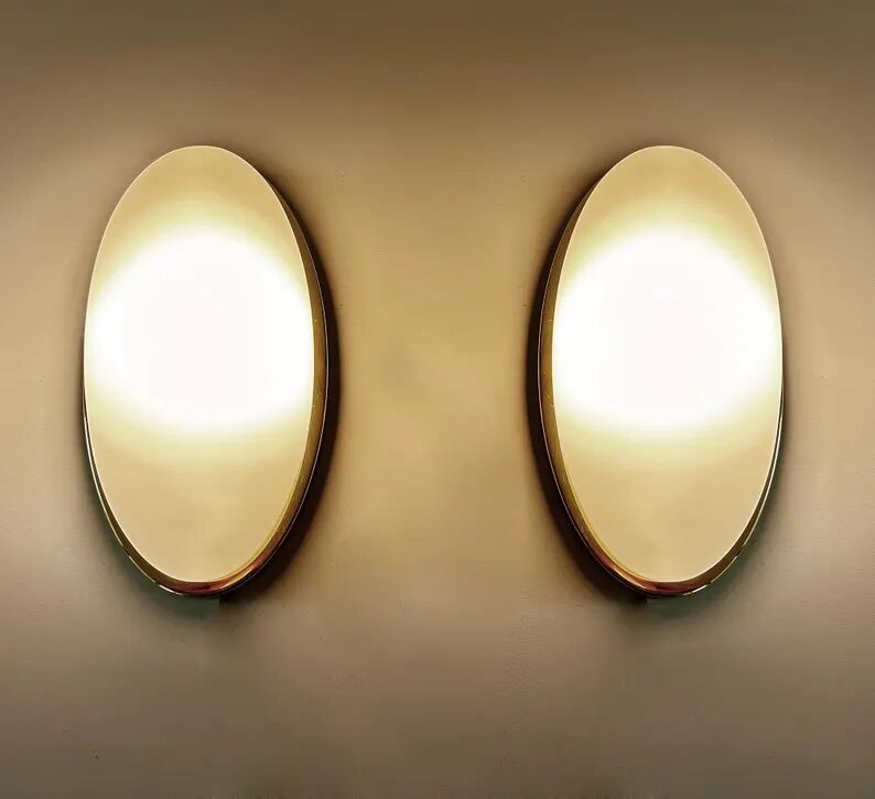 Pair of Vintage Limburg Glass  Wall Lights