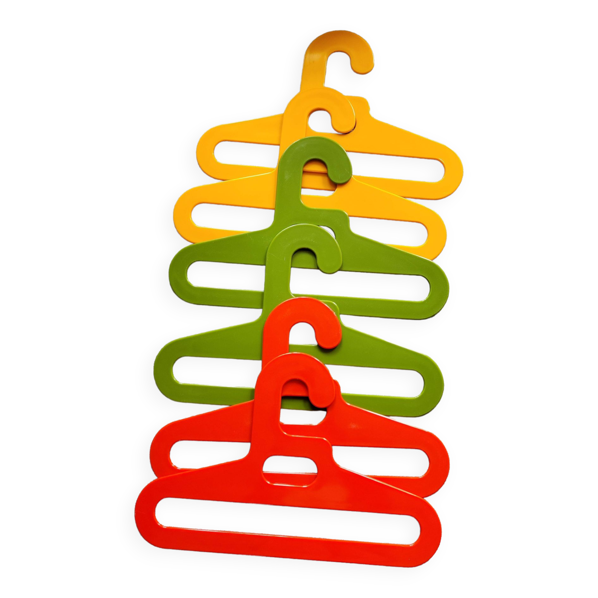 Vintage space age hangers from the 1970s