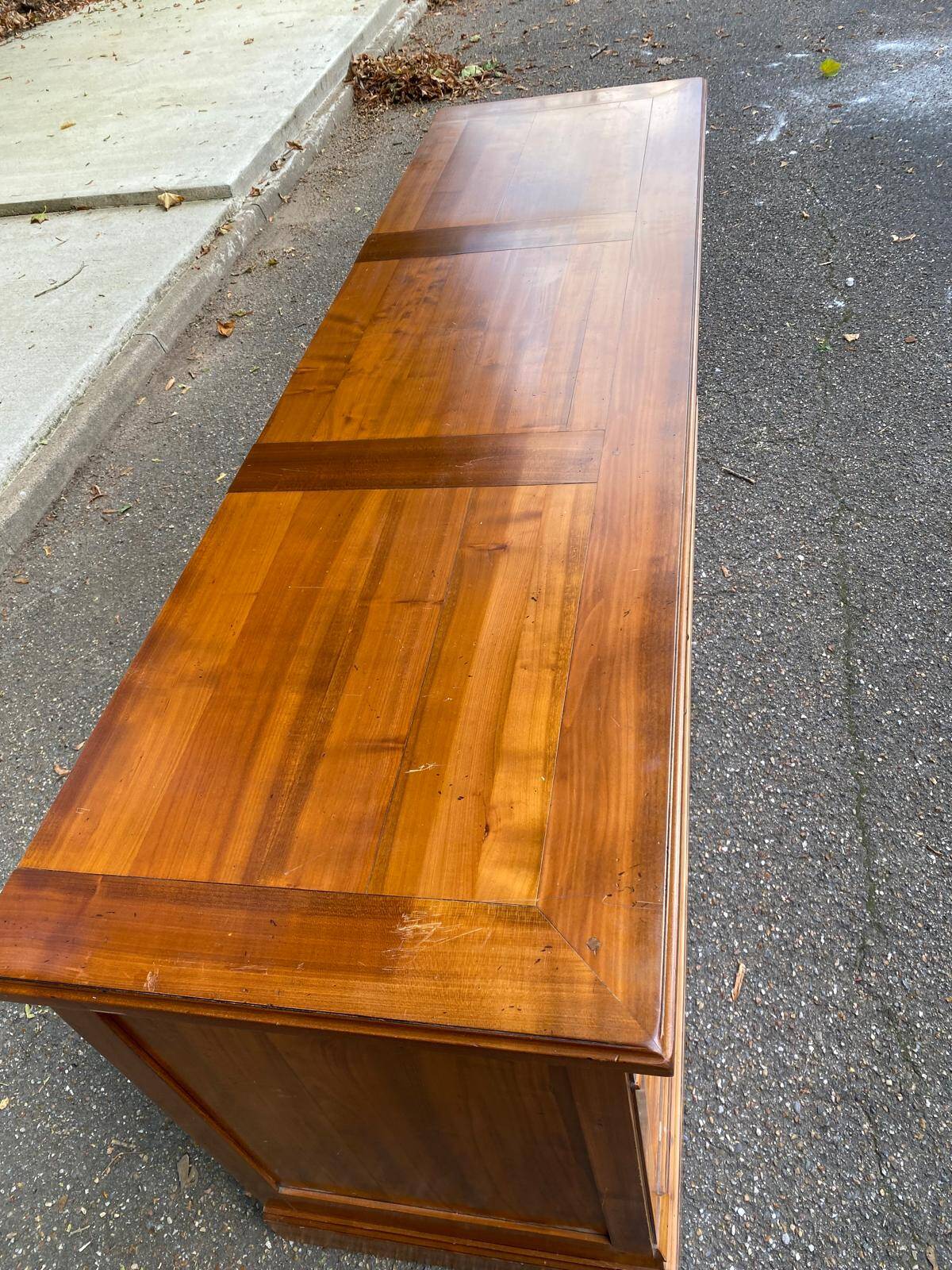 19th century Louis Philippe solid oak sideboard 190cm