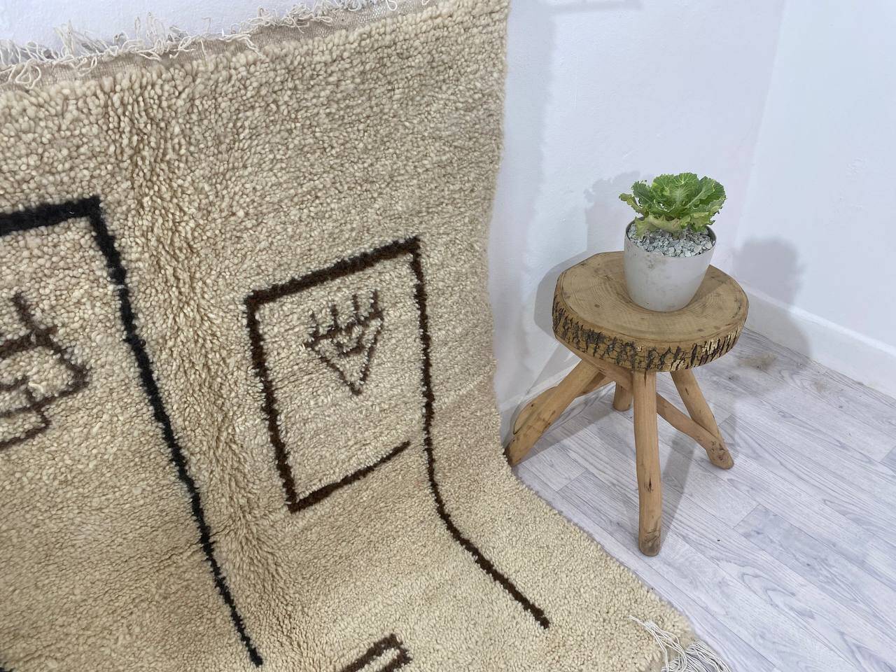 Handmade wool Berber rug 200 X 100 CM