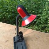 Vintage 1970s red bedside/desk lamp
