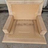 Salon vintage canapé et deux fauteuils