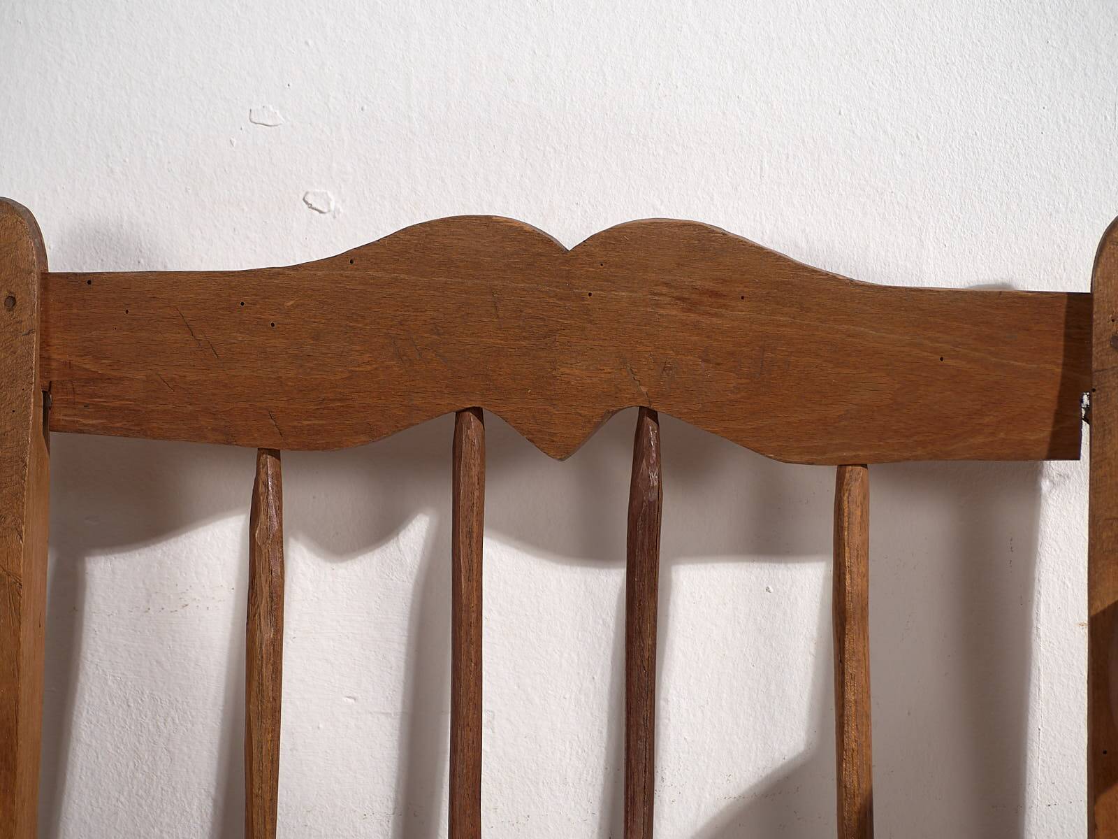 Antique solid wood armchair (c.1940) #4