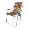 Foldable camping armchair - flashy flower pattern