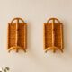 1960s rattan wall hooks
