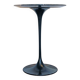 Tulip Knoll pedestal table in black Marquina marble, by Eero Saarinen