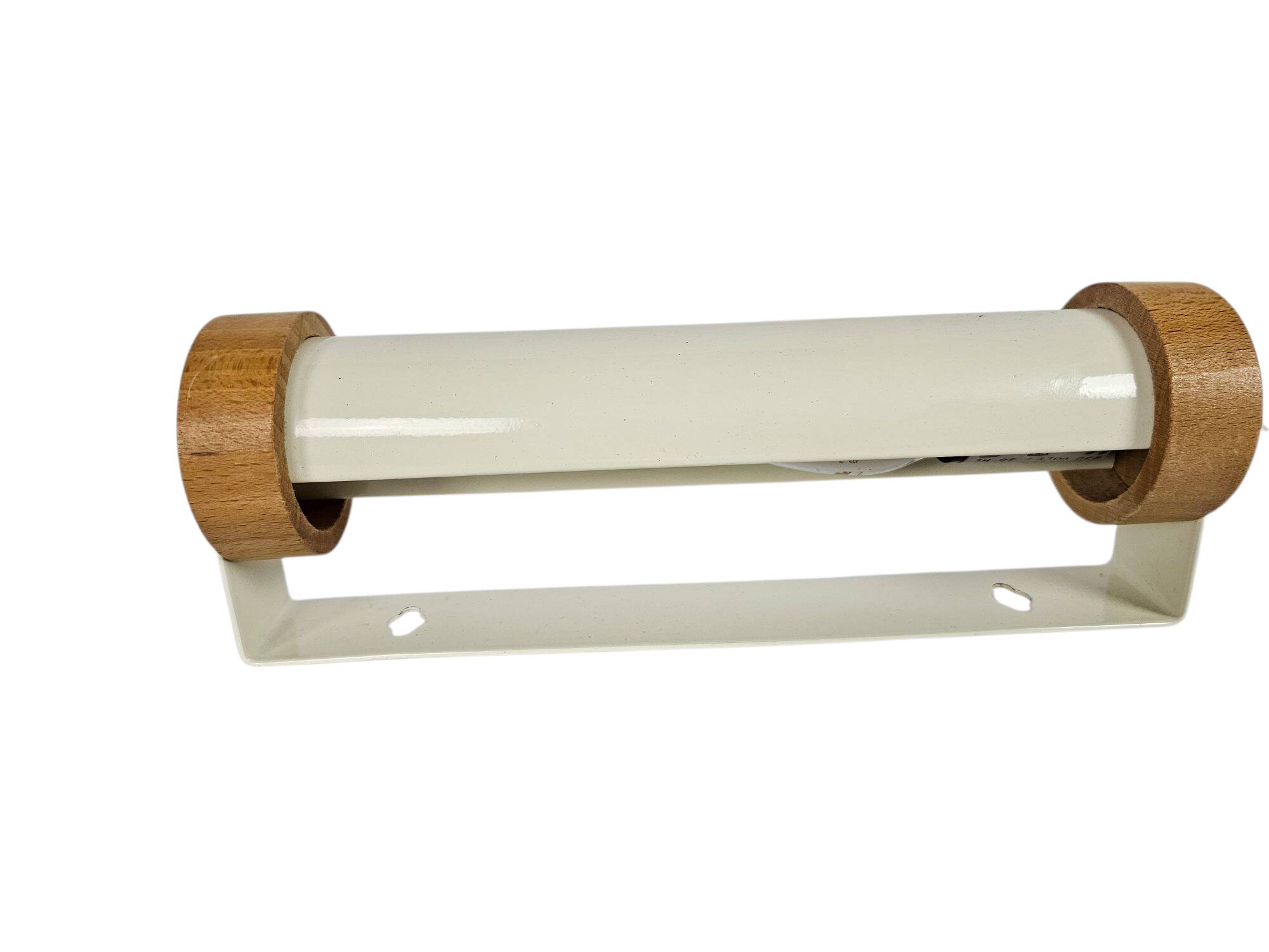 Design hollandais - applique - métal - bois - crème - années 90