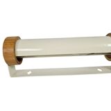 Dutch design  - wall lamp - metal - wood- crème -  90's
