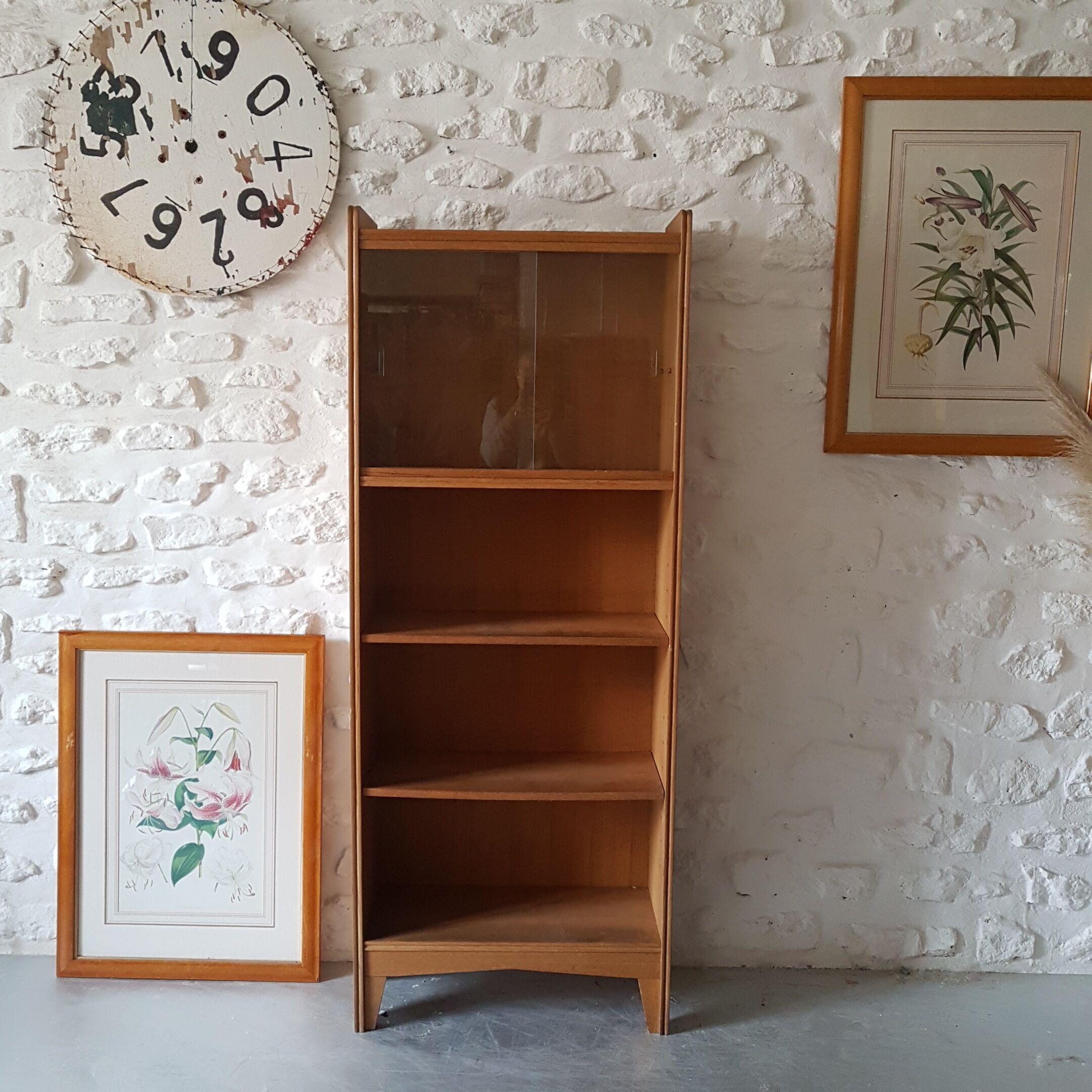 Narrow library vintage sliding door