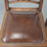 Set of four antique oak dining chairs in Art Nouveau style