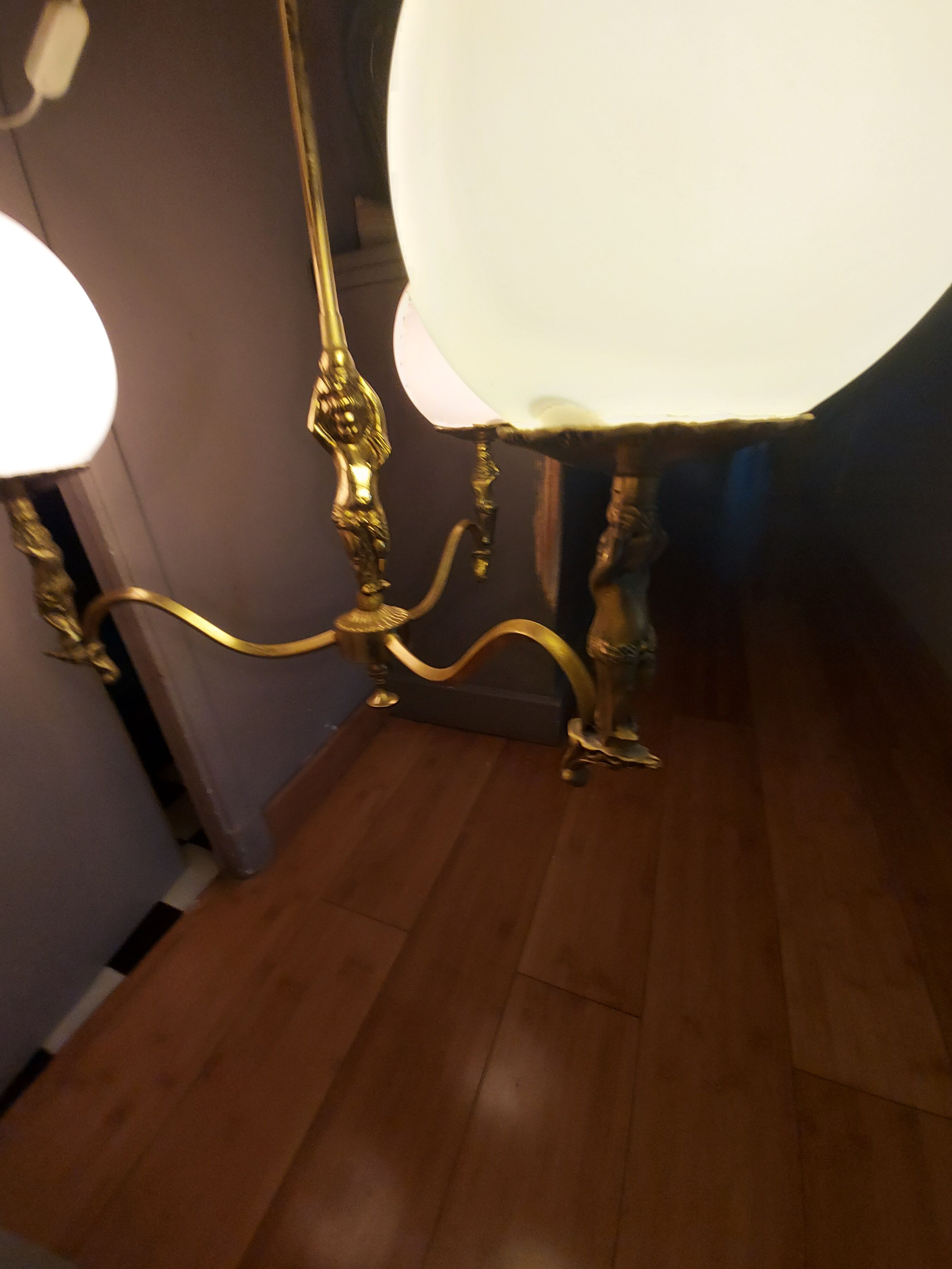 60'S vintage brass chandelier, Cherubin