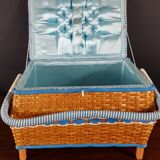 Vintage wicker sewing box 60