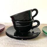 Colorful vintage mugs