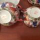 Ensemble de 8 anciennes tasses porcelaine fine japon et 2 sous tasses