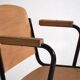 Industrial style chairs with armrests (circa 1950). Set of 2 pieces
