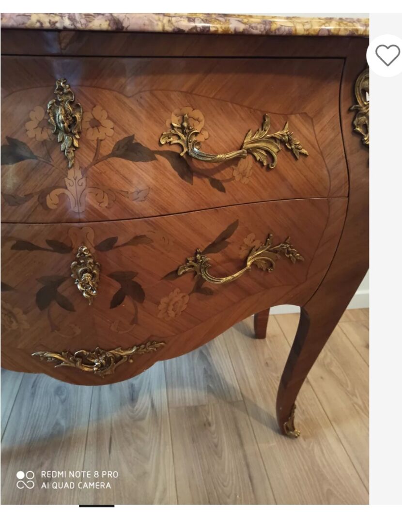 Louis XV style marquetry chest of drawers