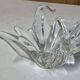 Centre de table en cristal soufflé transparent style Cristal de Vannes 26cm