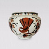 Cache pot en faïence style Art Déco
