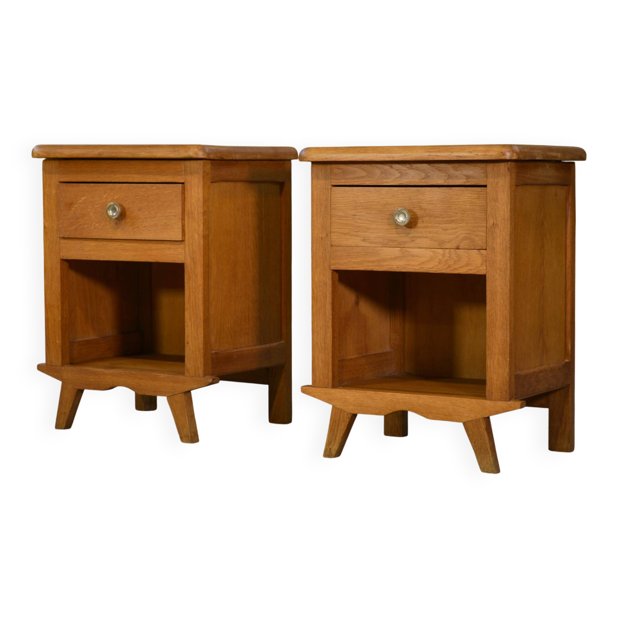 Pair of oak bedside tables from the 1960s