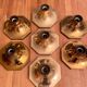 Suite de 7 appliques, plafonniers vintage, laiton, Motoko Ishii pour Staff Leuchten 1970