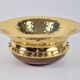 Vintage Valenti Gold Plated Centerpiece Bowl on Walnut Base, 1990s
