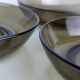 Set of 6 hollow plates in Vereco smoked glass