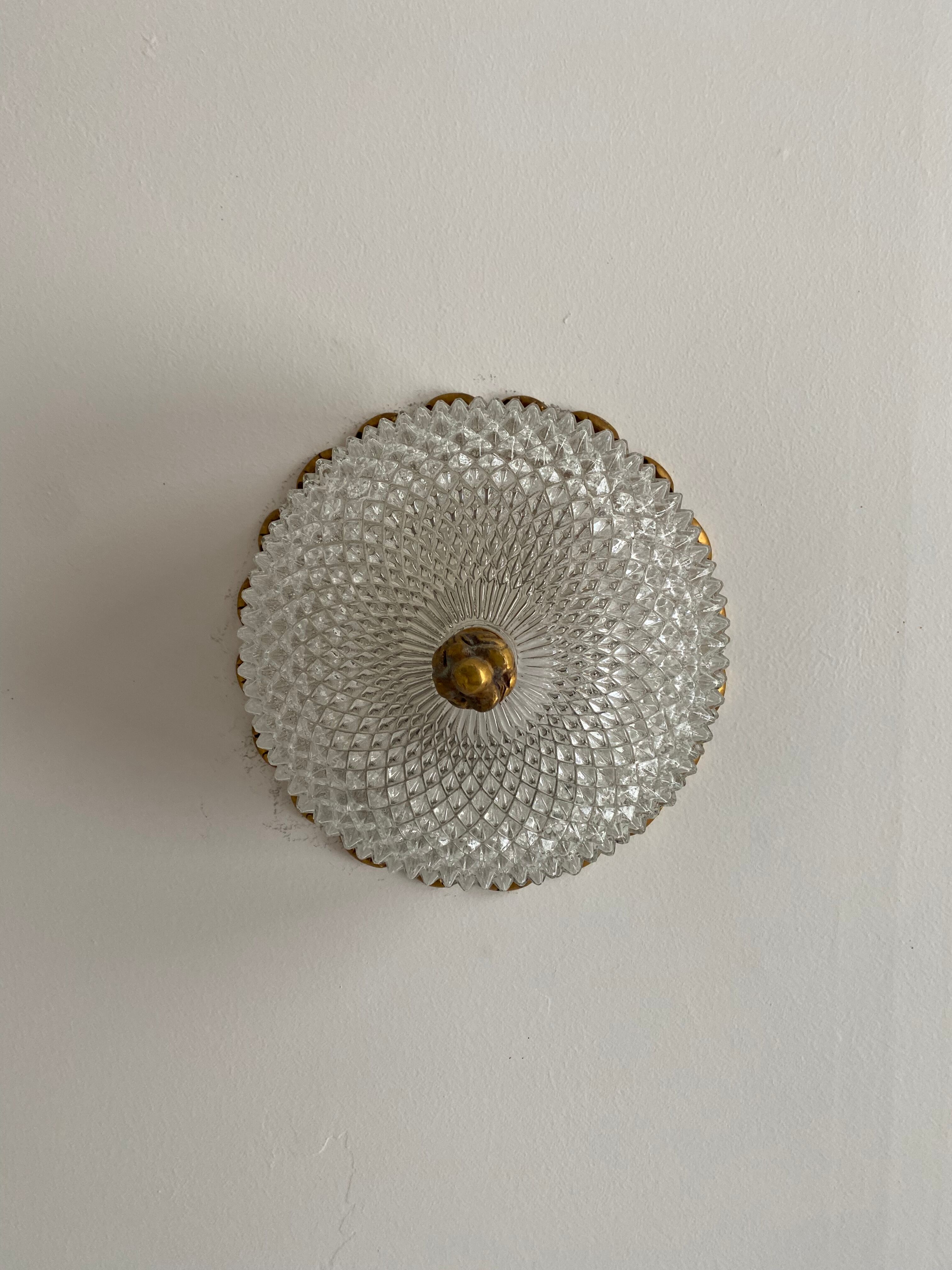 Vintage diamond tip ceiling lamp