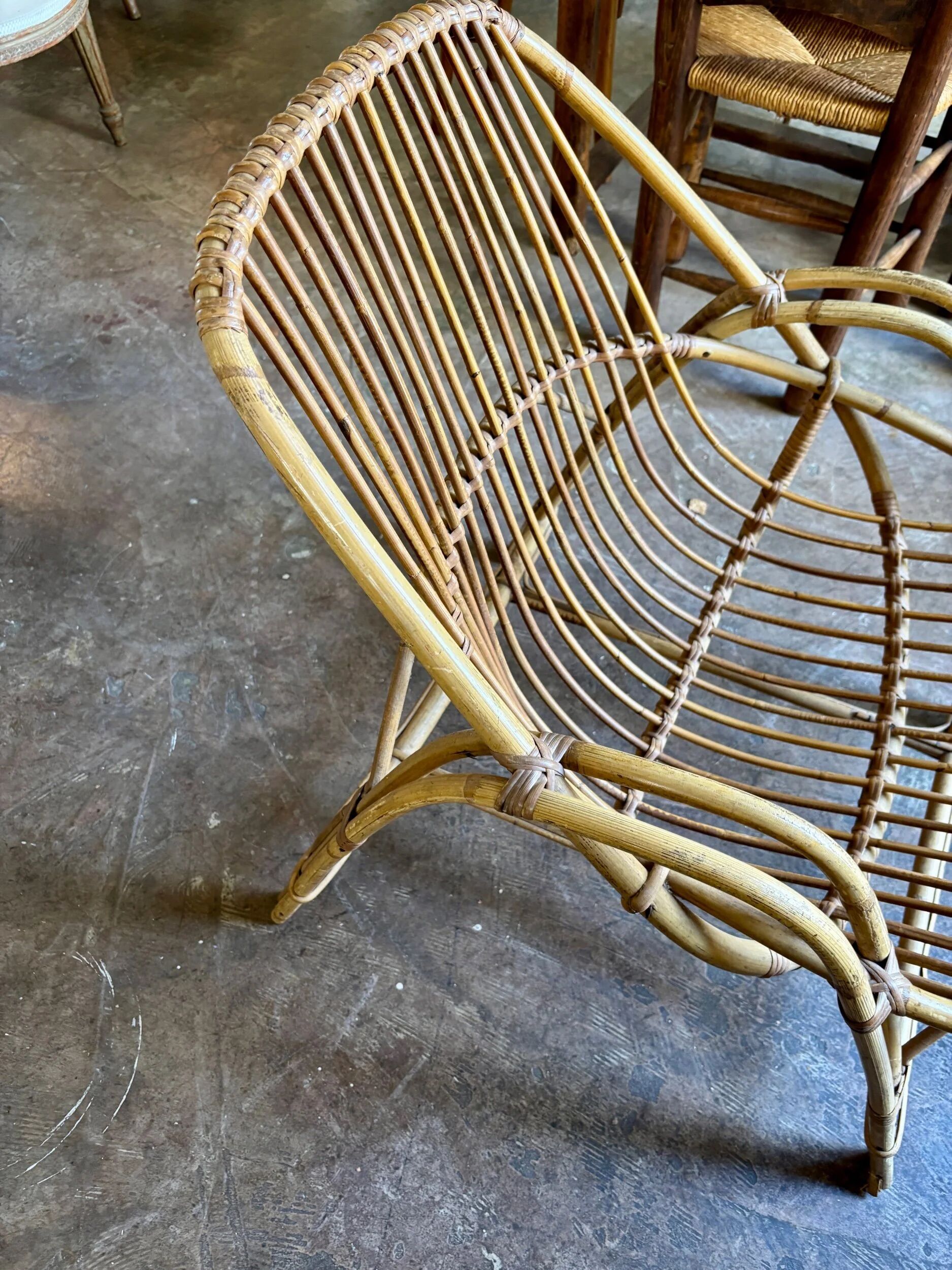 1960s rattan armchair no. 1