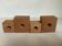 Quatre bougeoirs en bois scandinave
