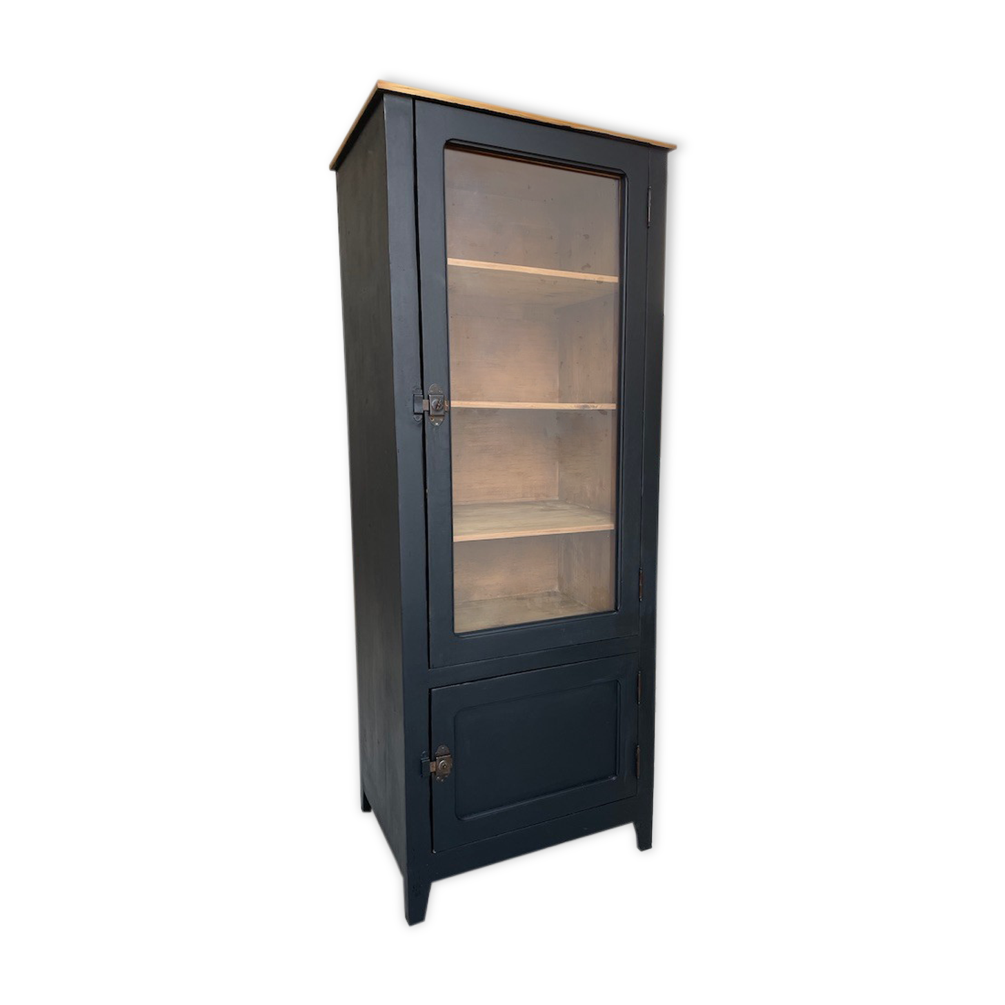 Old black storage window